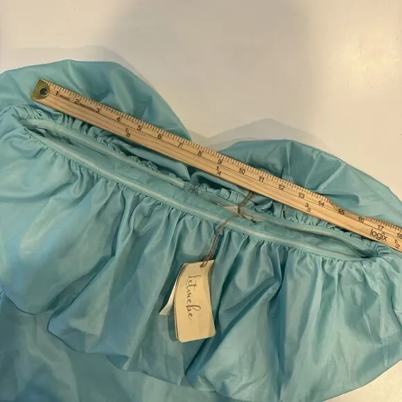 NWT Let Me Be Anthropologie Slim Bubble Dress Hawaiian Blue Size Medium - Picture 10 of 12